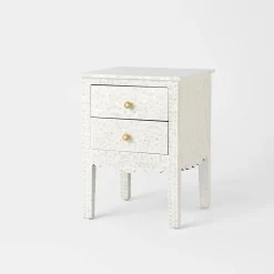 Alice Inlay 2 Drawer Bedside Table