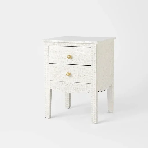 Alice Inlay 2 Drawer Bedside Table