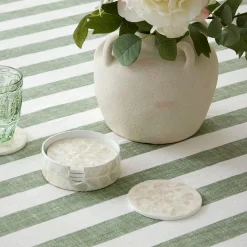 Alice Inlay Coasters in Holder