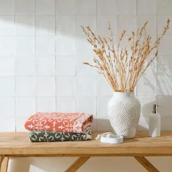 Alva Towel - Rust/Ivory