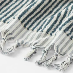 Ama Stripe Towel - Olive Green