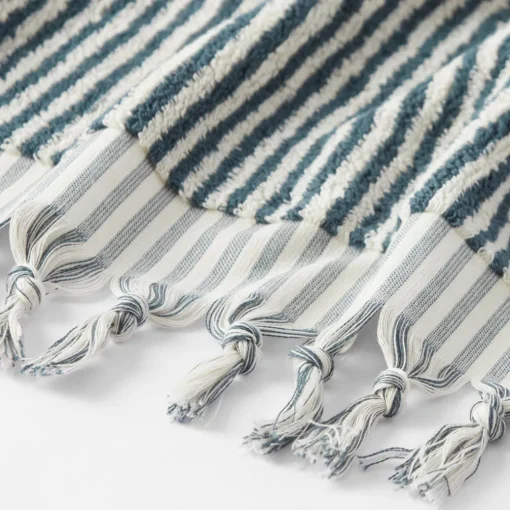 Ama Stripe Towel - Olive Green
