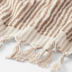 Ama Stripe Towel - Olive Green