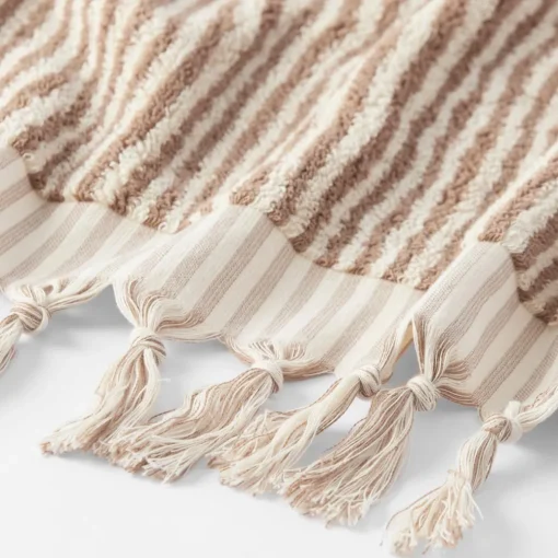 Ama Stripe Towel - Olive Green