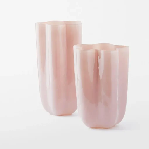 Amara Glass Vase Large - Milky Pink
