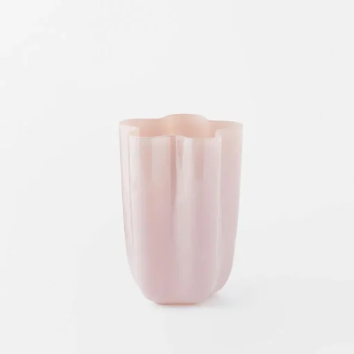 Amara Glass Vase Small - Milky Pink