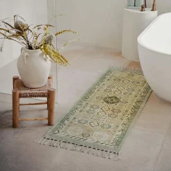Andes Printed Bath Runner - Rust