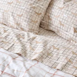 Archie Flannelette Sheet Set - Powder Blue