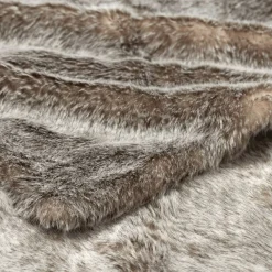 Arctic Faux Fur Throw - Possum