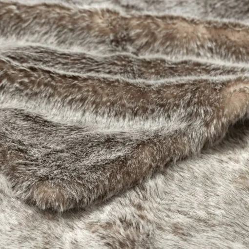 Arctic Faux Fur Throw - Possum