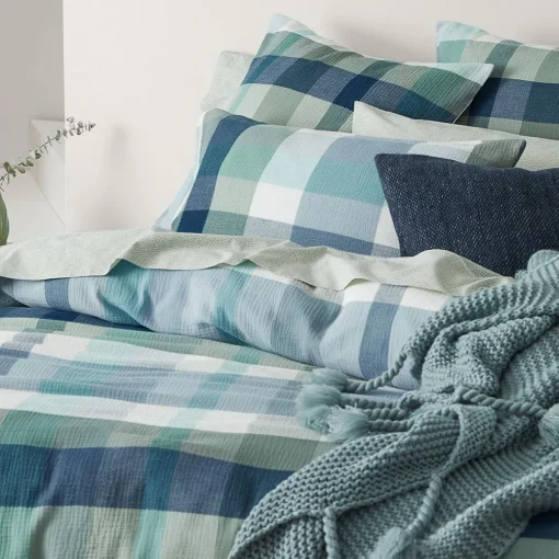 Arlo Quilt Cover - Peach, Pink