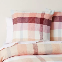 Arlo Quilt Cover - Peach, Pink