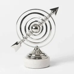 Armillary On Marble Base White