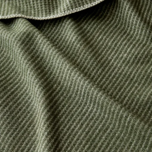 Beckett Wool Blanket - Olive/Ivory