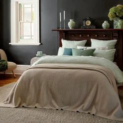 Beckett Wool Blanket - Olive/Ivory