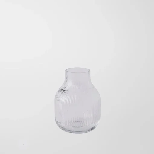 Bennett Ribbed Glass Vase Small