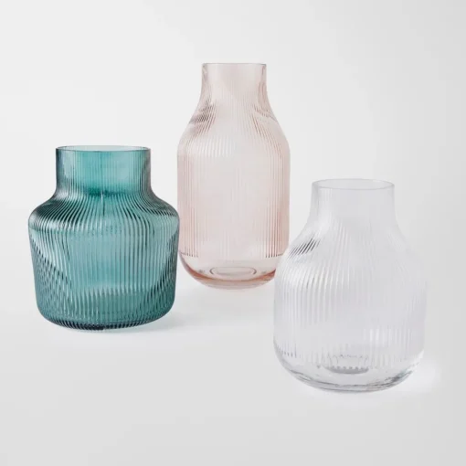 Bennett Ribbed Glass Vase Small