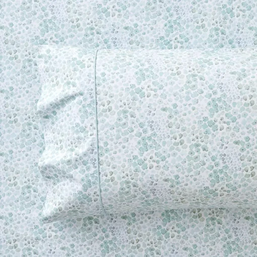 Beth Cotton Sheet Set - Green Floral