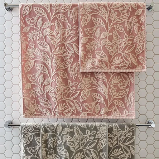 Birdsong Towel - Dusty Rose