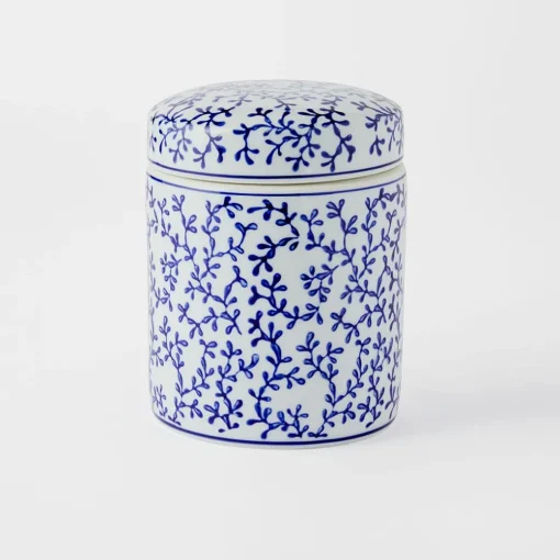 Blue Ginger Jar Rounded Lid