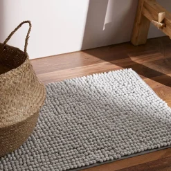 Bobble Melange Bath Mat - Charcoal