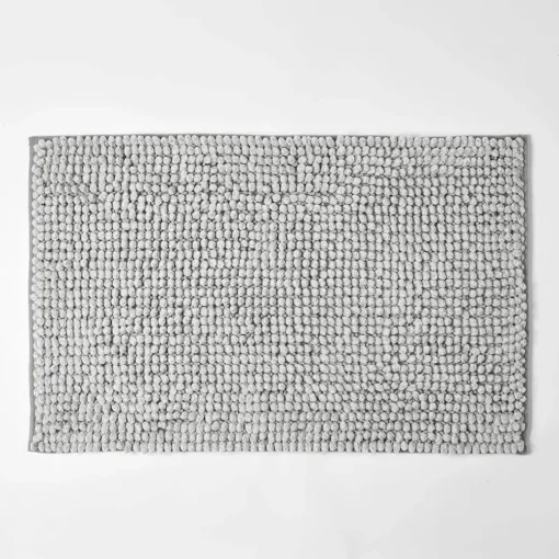 Bobble Melange Bath Mat - Charcoal