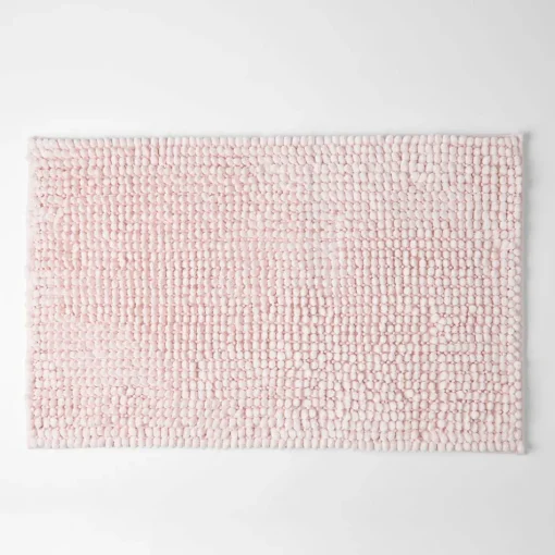 Bobble Melange Bath Mat - Charcoal
