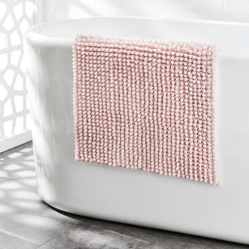 Bobble Melange Bath Mat - Charcoal