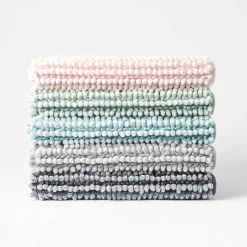 Bobble Melange Bath Mat - Charcoal