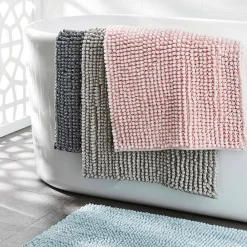 Bobble Melange Bath Mat - Charcoal