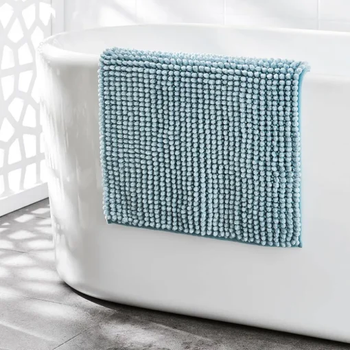Bobble Melange Bath Mat - Charcoal
