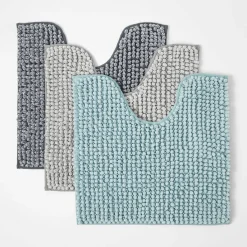 Bobble Melange Bath Mat - Charcoal