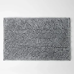 Bobble Melange Bath Mat - Charcoal