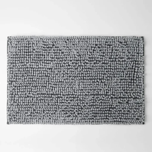 Bobble Melange Bath Mat - Charcoal