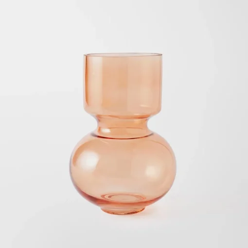 Bubble Glass Vase Round