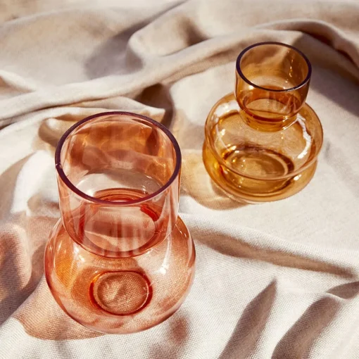 Bubble Glass Vase Round