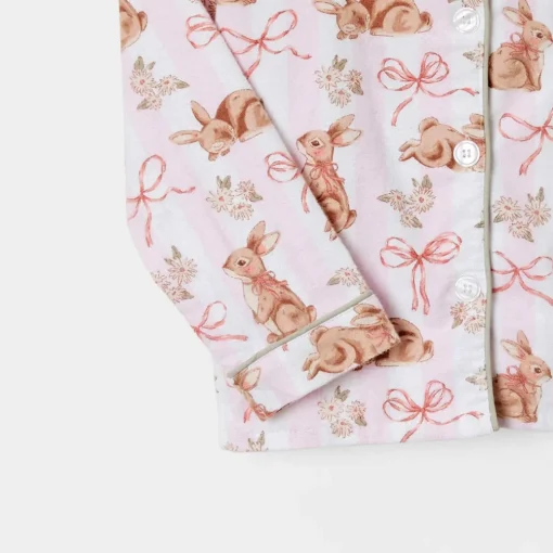 Bunny Bow Kids Flannelette Pyjamas