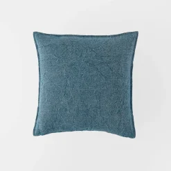 Cameron Linen Cushion - Midnight/Teal