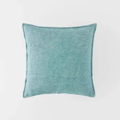 Cameron Linen Cushion - Midnight/Teal
