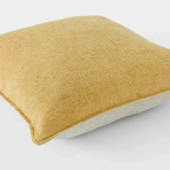 Cameron Linen Cushion - Midnight/Teal