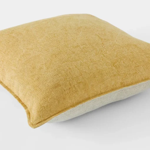 Cameron Linen Cushion - Midnight/Teal