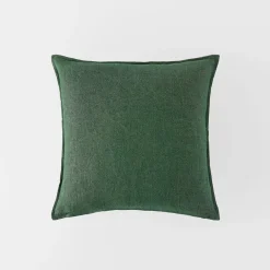 Cameron Linen Cushion - Midnight/Teal