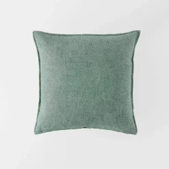 Cameron Linen Cushion - Midnight/Teal