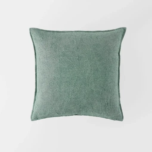 Cameron Linen Cushion - Midnight/Teal