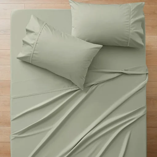 Carlson Royale 600 TC Egyptian Sateen Sheet Sets - Smoke Blue
