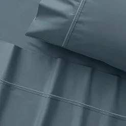 Carlson Royale 600 TC Egyptian Sateen Sheet Sets - Smoke Blue