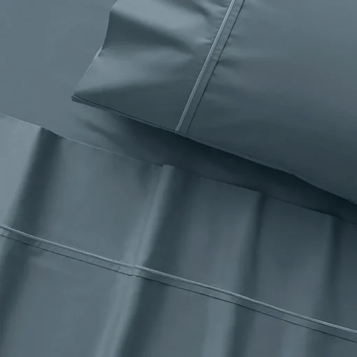 Carlson Royale 600 TC Egyptian Sateen Sheet Sets - Smoke Blue