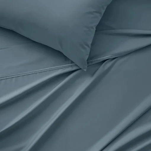 Carlson Royale 600 TC Egyptian Sateen Sheet Sets - Smoke Blue