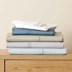 Carlson Royale 600 TC Egyptian Sateen Sheet Sets - Smoke Blue
