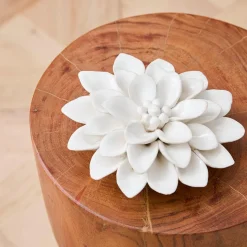 Ceramic Lotus Flower Sculpture